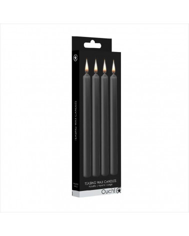 TEASING WAX CANDLES - 4 PIECES - LARGE - BLACK