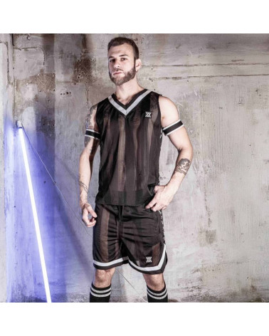 ASSBALL VEST - C-THRU- BLACK/WHITE