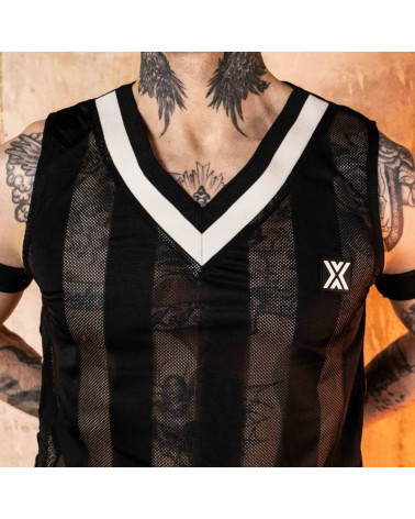 ASSBALL VEST - C-THRU- BLACK/WHITE
