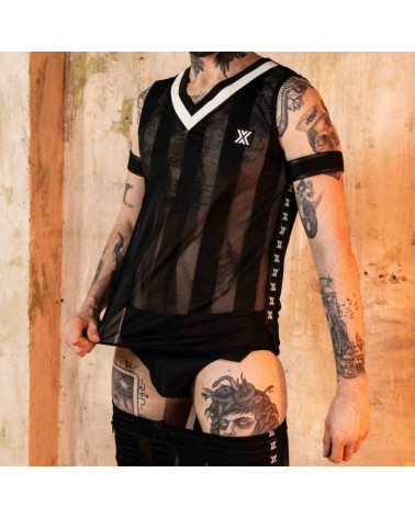 ASSBALL VEST - C-THRU- BLACK/WHITE