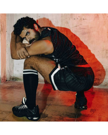 ASSBALL SHORT - SILKY - BLACK/WHITE