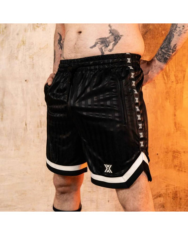 ASSBALL SHORT - SILKY - BLACK/WHITE